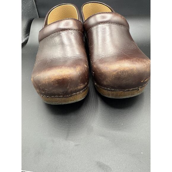 Dansko Professional Women's Brown Leather Clogs Nursing Comfort Shoes - Picture 6 of 6